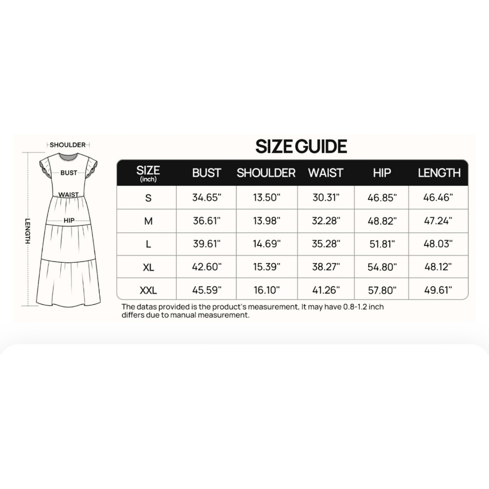 NWT Merokeety Pink Flutter Sleeve Crochet Crew Flowy Tiered Shirt Dress Maxi M - Picture 9 of 11